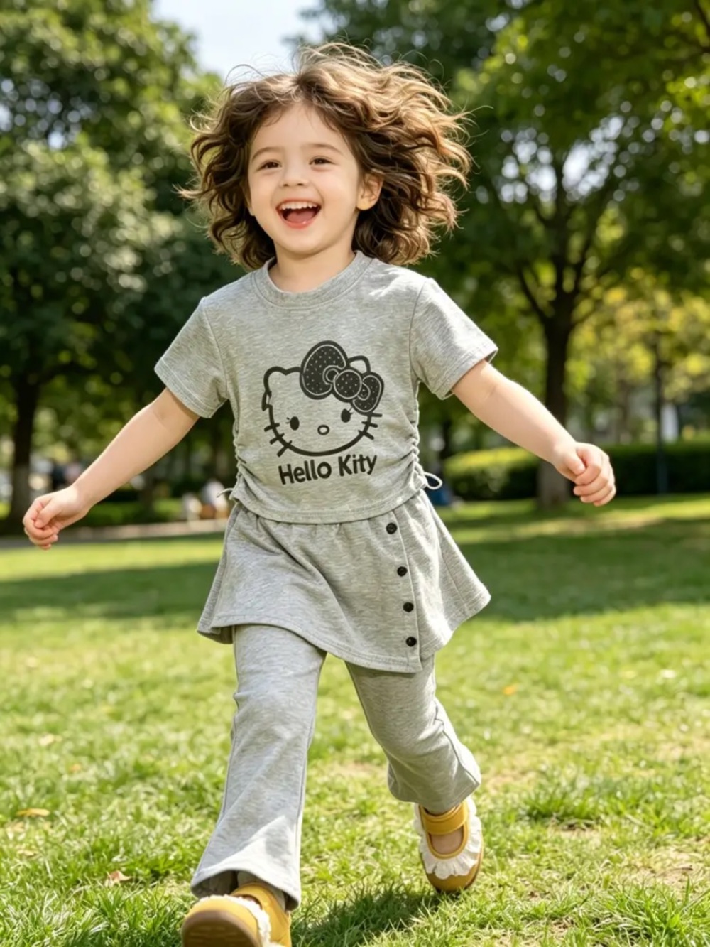 NWOT, Hello Kitty Gray Outfit for Summer and Fall Weather